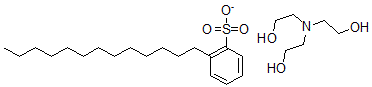 CAS#: 61886-59-7， Tridecylbenzenesulphonic Acid, Compound With 2,2',2''-Nitrilotriethanol (1:1)