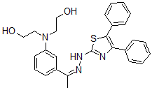 CAS#: 61930-46-9, 3-(Bis(2-hydroxyethyl)amino)acetophenone-(4,5-diphenylthiazolyl)-2-hydrazone