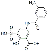 CAS 登录号：6201-79-2， 2-羟基-3-磺基-5-(3-氨基苯甲酰胺基)苯甲酸