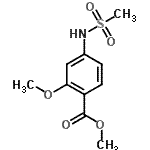 CAS#: 620612-15-9， Methyl 2-methoxy-4-[(methylsulfonyl)amino]benzoate
