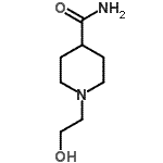 结构式 CAS# 62124-30-5, 1-(2-羟基乙基)-4-哌啶甲酰胺