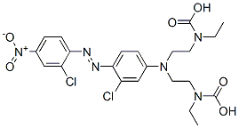 CAS#: 62143-18-4， Bis(Ethylcarbamic Acid)[[3-Chloro-4-[(2-Chloro-4-Nitrophenyl)Azo]Phenyl]Imino]Bis(2,1-Ethanediyl) Ester