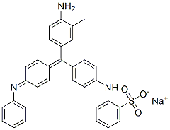 structure of CAS# 62152-67-4, Alkali Blue 4B;4-[[4-[(4-Amino-3-Methyl-Phenyl)-[4-(Phenylamino)Phenyl]Methyl]Phenyl]Amino]Benzenesulfonate;Zinc04806242;Zinc04806212
