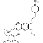 CAS#: 622368-88-1， 4-[(2,4-Dichloro-5-methoxyphenyl)amino]-6-methoxy-7-[2-(1-methyl-4-piperidinyl)ethoxy]-3-quinolinecarbonitrile