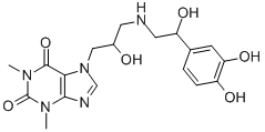 CAS#: 62401-98-3， 7-[3-[[2-(3,4-Dihydroxyphenyl)-2-Hydroxyethyl]Amino]-2-Hydroxypropyl]Theophyline