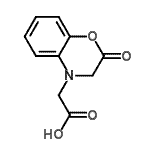 structure of CAS# 6243-07-8, (2-Oxo-2,3-Dihydro-4H-1,4-Benzoxazin-4-Yl)Acetic Acid;########;(2-oxo-2,3-dihydro-4{H}-1,4-benzoxazin-4-yl)acetic acid;(2-Oxo-2,3-dihydro-4H-1,4-benzoxazin-4-yl)acetic acid #