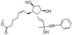 CAS 登录号：62475-37-0， (Z)-7-[(1R)-3alpha,5alpha-二羟基-2beta-[(E,S)-3-羟基-3-甲基-5-苯基-1-戊烯-4-炔基]环戊烷-1alpha-基]-5-庚烯酸甲酯