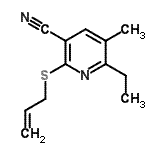 CAS#: 625369-11-1， 2-(Allylsulfanyl)-6-ethyl-5-methylnicotinonitrile