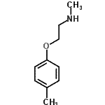 structure of CAS# 625437-29-8, N-Methyl-2-(4-methylphenoxy)ethanamine;methyl[2-(4-methylphenoxy)ethyl]amine;N-Methyl-2-(4-methylphenoxy)-1-ethanamine;N-methyl-2-(4-methylphenoxy)ethanamine