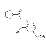 structure of CAS# 625445-85-4, 1-Cyclopentyl-3-(2,4-dimethoxyphenyl)-1-propanone;1-Cyclopentyl-3-(2,4-dimethoxyphenyl)propan-1-one