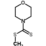 structure of CAS# 62604-08-4, Methyl 4-Morpholinecarbodithioate;Methyl 4-morpholinecarbodithioate;Methyl morpholine-4-carbodithioate;Methylmorpholine-4-carbodithioate