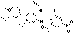 CAS#: 62607-26-5， N-[5-[Bis(2-Methoxyethyl)Amino]-2-[2-(2-Iodo-4,6-Dinitrophenyl)Diazenyl]-4-Methoxyphenyl]-Acetamide