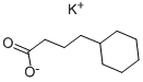 structure of CAS# 62638-03-3, Potassium Cyclohexanebutyrate;Potassium 4-Cyclohexylbutyrate;Cyclohexanebutanoic Acid, Potassium Salt;St5307578