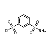 structure of CAS# 62646-47-3, 3-Sulfamoylbenzenesulfonyl Chloride;3-(aminosulfonyl)benzenesulfonyl chloride;3-(AMINOSULFONYL)BENZENESULFONYLCHLORIDE;3-sulfamoylbenzenesulfonyl chloride