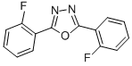 structure of CAS# 62681-98-5, 2,5-Bis(2-Fluorophenyl)-1,3,4-Oxadiazole;1,3,4-Oxadiazole, 2,5-Bis(2-Fluorophenyl)-;Aids-351040;Aids351040