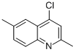 structure of CAS# 6270-08-2, 4-Chloro-2,6-Dimethylquinoline;4-Chloro-2,6-Dimethyl-Quinoline;Bas 00733496;4-Chloro-6-Methylquinaldine