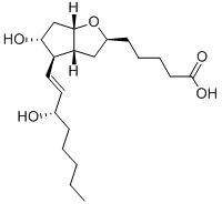 structure of CAS# 62770-50-7, 5,6-Dihydroprostaglandin I2;5-[(2S,4R,5R,6Ar)-5-Hydroxy-4-[(E,3S)-3-Hydroxyoct-1-Enyl]-3,3A,4,5,6,6A-Hexahydro-2H-Cyclopenta[D]Furan-2-Yl]Valeric Acid;(6S,9 Alpha,11Alpha,13E,15S)-6,9-Epoxy-11,15-Dihydroxyprost-13-En-1-Oic Acid;5,6 Beta-Dihydro-Pgi2