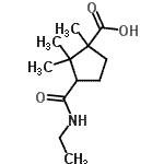 CAS#: 627844-39-7， 3-(Ethylcarbamoyl)-1,2,2-trimethylcyclopentanecarboxylic acid