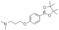 structure of CAS# 627899-90-5, 4-[3-(Dimethylamino)Propoxy]Benzeneboronic Acid Pinacol Ester;2-{4-[3-(Dimethylamino)Propoxy]Phenyl}-4,4,5,5-Tetramethyl-1,3,2-Dioxaborolane;4-[3-(Dimethylamino)Propoxy]Benzene Boronic Acid, Pinacol Ester