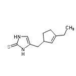 CAS#: 628730-09-6， 4-[(3-Ethyl-2-cyclopenten-1-yl)methyl]-1,3-dihydro-2H-imidazole-2-thione