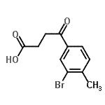结构式 CAS# 62903-07-5, 4-(3-溴-4-甲基苯基)-4-氧代丁酸