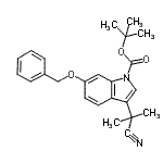 CAS#: 629662-38-0， 2-Methyl-2-propanyl 6-(benzyloxy)-3-(2-cyano-2-propanyl)-1H-indole-1-carboxylate