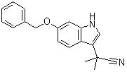 CAS#: 629662-39-1， 2-[6-(Benzyloxy)-1H-indol-3-yl]-2-methylpropanenitrile