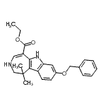 CAS#: 629662-41-5， Ethyl 8-(benzyloxy)-1,1-dimethyl-1,2,3,6-tetrahydroazepino[4,5-b]indole-5-carboxylate