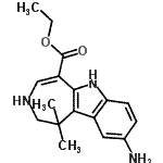 CAS#: 629663-24-7， Ethyl 9-amino-1,1-dimethyl-1,2,3,6-tetrahydroazepino[4,5-b]indole-5-carboxylate