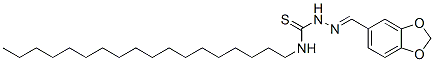 CAS 登录号：6299-33-8， 1-(苯并[1,3]二氧杂环戊烯-5-基亚甲基氨基)-3-十八烷基-硫脲