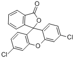 structure of CAS# 630-88-6, Fluorescein Chloride;3',6'-Dichlorospiro[Isobenzofuran-3,9'-Xanthene]-1-One;3',6'-Dichloro-1-Spiro[Isobenzofuran-3,9'-Xanthene]One;Zinc04257603