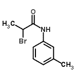 structure of CAS# 630119-85-6, 2-Bromo-N-(3-methylphenyl)propanamide;Propanamide, N-(3-methylphenyl)-2-bromo-;MFCD08670217