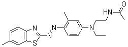 CAS#: 63134-02-1， N-[2-[Ethyl[3-Methyl-4-[(6-Methyl-2-Benzothiazolyl)Azo]Phenyl]Amino]Ethyl]-Acetamide