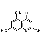 structure of CAS# 63136-64-1, 4-Chloro-2,5,7-Trimethylquinoline;4-Chloro-2,5,7-trimethyl-quinoline
