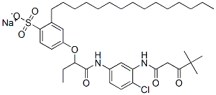 CAS#: 63149-23-5， 4-[2-[[4-Chloro-3-[(4,4-Dimethyl-1,3-Dioxopentyl)Amino]Phenyl]Amino]-1-Ethyl-2-Oxoethoxy]-2-Pentadecylbenzenesulfonic Acid Sodium Salt