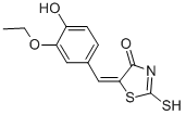 结构式 CAS# 6322-57-2, 5-(3-乙氧基-4-羟基-亚苄基)-2-硫代-噻唑烷-4-酮