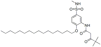 CAS#: 63224-80-6， N-[2-(Hexadecyloxy)-5-[(Methylamino)Sulphonyl]Phenyl]-4,4-Dimethyl-3-Oxovaleramide
