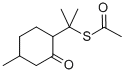 structure of CAS# 63299-27-4, p-Mentha-8-Thiol-3-One Acetate;2-[(1R,2R,5R)-2-Isopropyl-5-Methyl-1-[(Z)-10-(6-Oxoheptylsulfanyl)Dec-9-Enyl]Cyclohexyl]Acetate;2-[(1R,2R,5R)-2-Isopropyl-5-Methyl-1-[(Z)-10-(6-Oxoheptylthio)Dec-9-Enyl]Cyclohexyl]Acetate;2-[(1R,2R,5R)-2-Isopropyl-1-[(Z)-10-(6-Ketoheptylthio)Dec-9-Enyl]-5-Methyl-Cyclohexyl]Acetate
