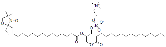 CAS#: 63321-67-5， 2-Ethyl-2-(20-hydroxy-24,24-dimethyl-15-oxo-17-(((1-oxohexadecyl)oxy)methyl)-16,19,21-trioxa-24-azonia-20-phosphapentacos-1-yl)-4,4-dimethyl-3-Oxazolidinyloxy inner salt P-oxide