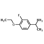structure of CAS# 634150-90-6, 1-(4-Ethoxy-3-fluorophenyl)ethanamine;1-(4-Ethoxy-3-fluorophenyl)ethanamine;1-(4-ethoxy-3-fluorophenyl)ethylamine;MFCD05215366