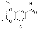 structure of CAS# 634168-17-5, 2-Chloro-6-ethoxy-4-formylphenyl acetate;2-chloro-6-ethoxy-4-formylphenyl acetate;MFCD02256447;A3247/0137958