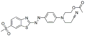 CAS#: 63467-09-4， 2-[(2-Cyanoethyl)[4-[[6-(Methylsulphonyl)Benzothiazol-2-Yl]Azo]Phenyl]Amino]Ethyl Acetate
