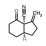 CAS#: 634929-13-8， (3aR,7aR)-3-Methylene-4-oxooctahydro-3aH-indene-3a-carbonitrile