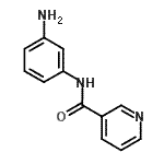 结构式 CAS# 63556-12-7, N-(3-氨基苯基)烟酰胺