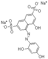 CAS#: 63589-22-0， 4-[2-(2,4-Dihydroxyphenyl)Diazenyl]-5-Hydroxy-2,7-Naphthalenedisulfonicacid Sodium Salt (1:2)