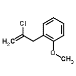 结构式 CAS# 63667-85-6, 1-(2-氯-2-丙烯-1-基)-2-甲氧基苯