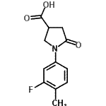 结构式 CAS# 63674-46-4, 1-(3-氟-4-甲基苯基)-5-氧代-3-吡咯烷羧酸