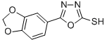 CAS 登录号：63698-52-2， 5-苯并[1,3]二氧杂环戊烯-5-基-[1,3,4]恶二唑-2-硫醇