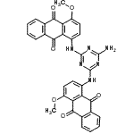 CAS#: 6370-82-7， 1,1'-[(6-Amino-1,3,5-Triazine-2,4-Diyl)Diimino]Bis(4-Methoxy-9,10-Anthraquinone)