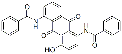 structure of CAS# 6370-96-3, N,N'-(4-Hydroxy-9,10-Dihydro-9,10-Dioxoanthracene-1,5-Diyl)Bis(Benzamide);N-[5-(Benzoylamino)-4-Hydroxy-9,10-Dioxo-1-Anthryl]Benzamide;N-[4-Hydroxy-9,10-Dioxo-5-[(Oxo-Phenylmethyl)Amino]-1-Anthryl]Benzamide;N-[5-(Benzoylamino)-4-Hydroxy-9,10-Diketo-1-Anthryl]Benzamide